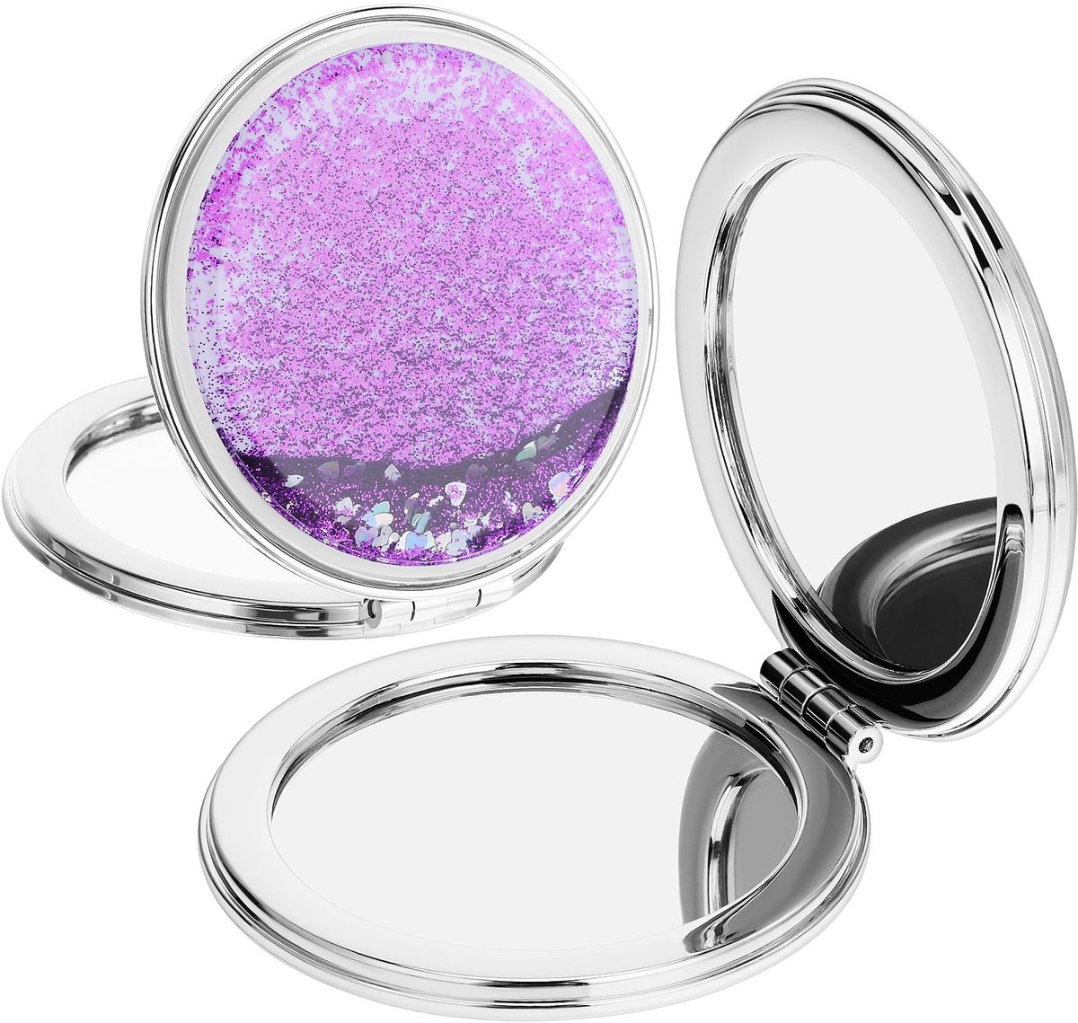 Dailygoods - 2 Stuks Portable Mini Makeup Spiegels - Reismirror Compact