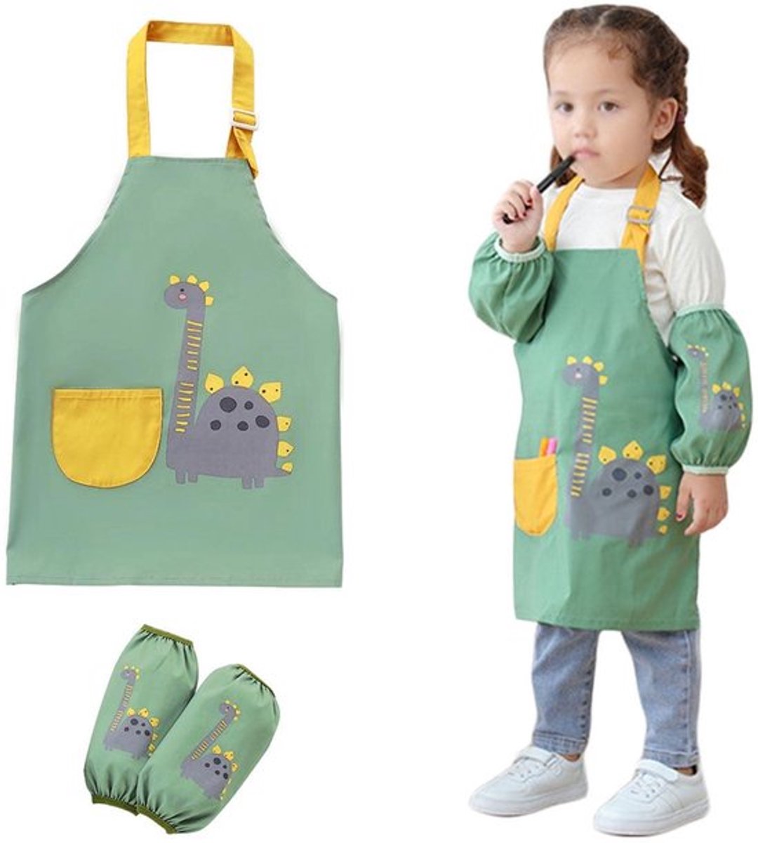 Kinderkookset - Kinderschort - Verstelbaar - Waterdicht - Kookschort voor kinderen - Geschikt voor knutselen en schilderen - 2-5 jaar