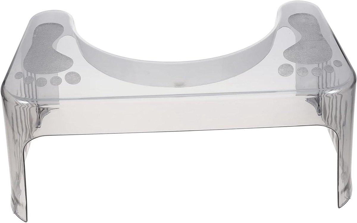 Toiletkruk - Krukje Poepen - Ontlasten Verbeteren - Antislip Basis - 38.5x22.5x17cm - Wit