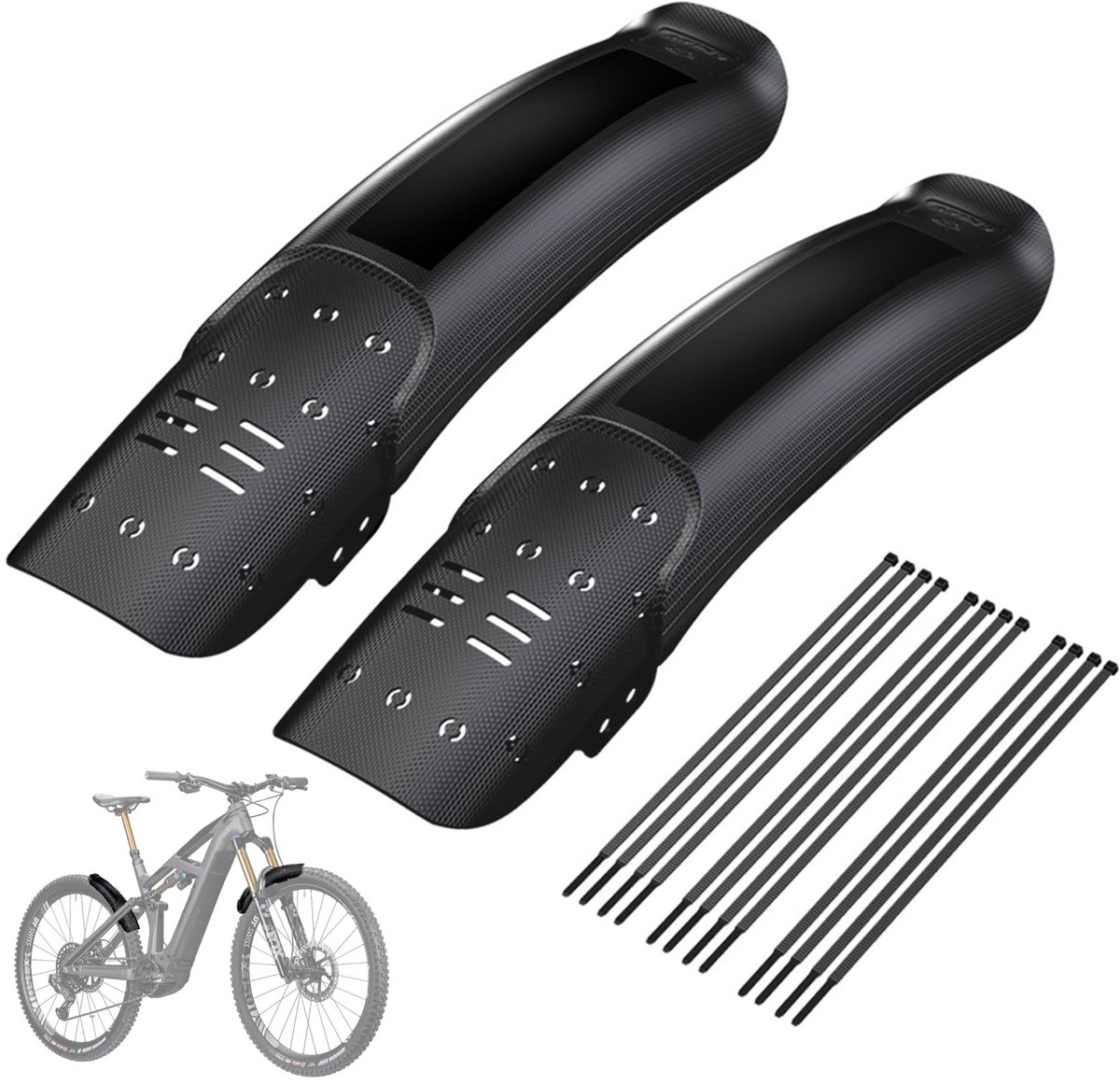 Dailygoods - Mountain Bike Splash Guard - Set van 2 Modderbeschermers voor Fietsen