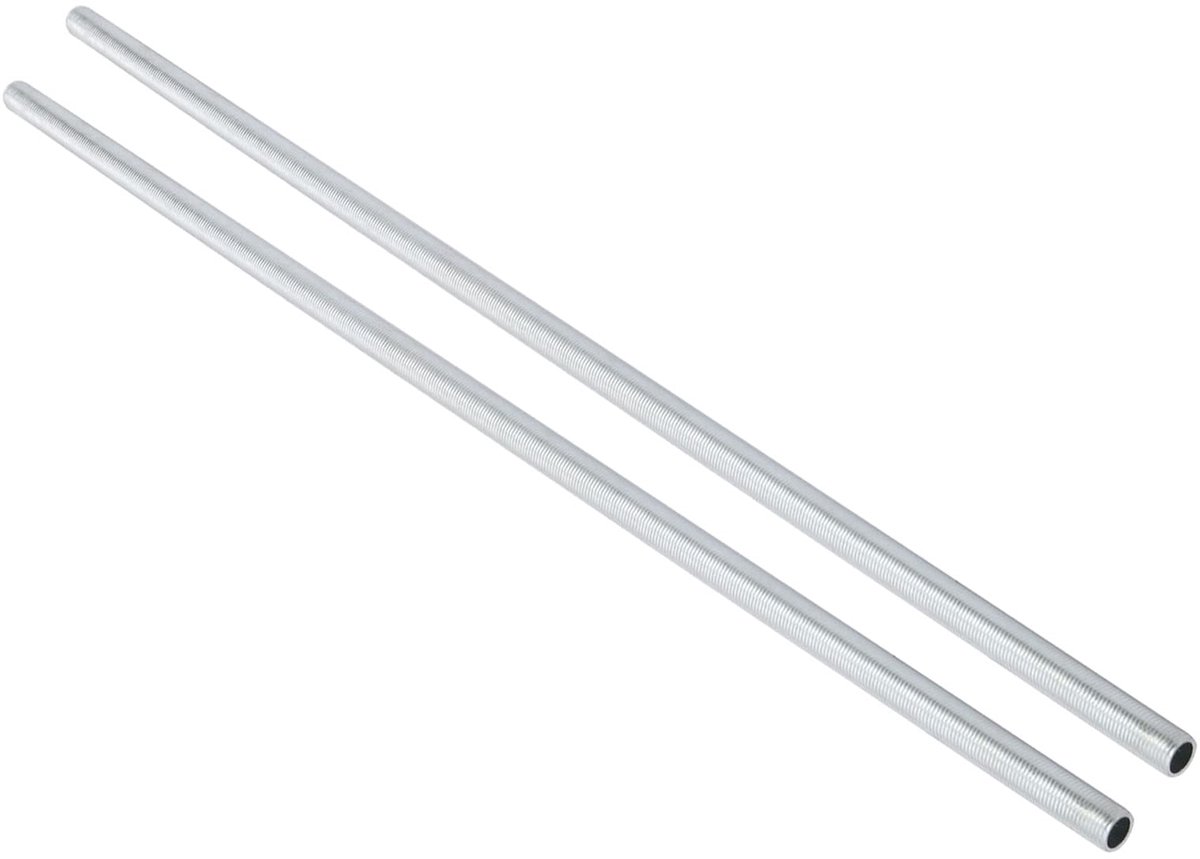 Dailygoods - 40cm M10 Draad Lamp Tube Nipple - Set van 2