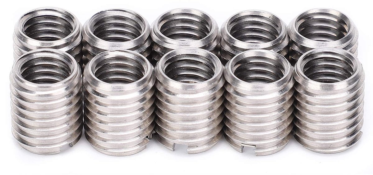 Dailygoods - M10 naar M8 Draad Reducer - Set van 10 Draadreparatiesleuven voor Conversie