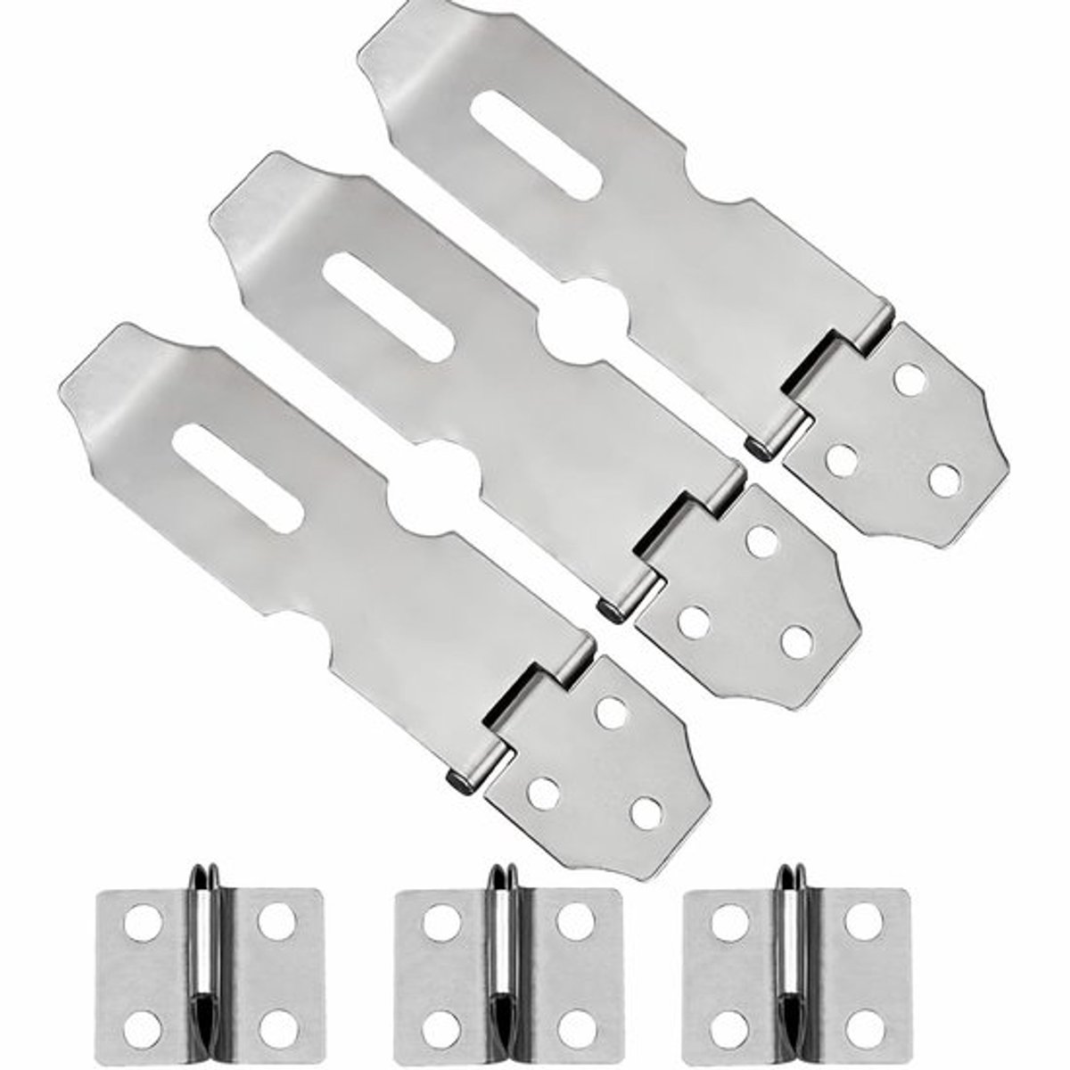 Roestvrij stalen hangslot - Deurslot voor venster en kast - Robuuste uitvoering - Zilver - Veiligheid en duurzaamheid - Geschikt voor huisdierkooi