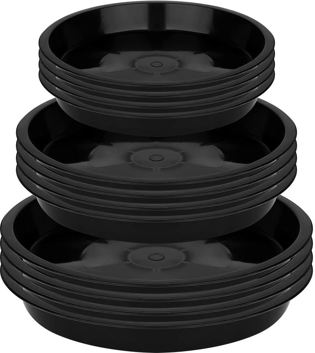 Dailygoods - 12Pcs Plantenschotels voor Tuin - Plastic Pot Saucer Set