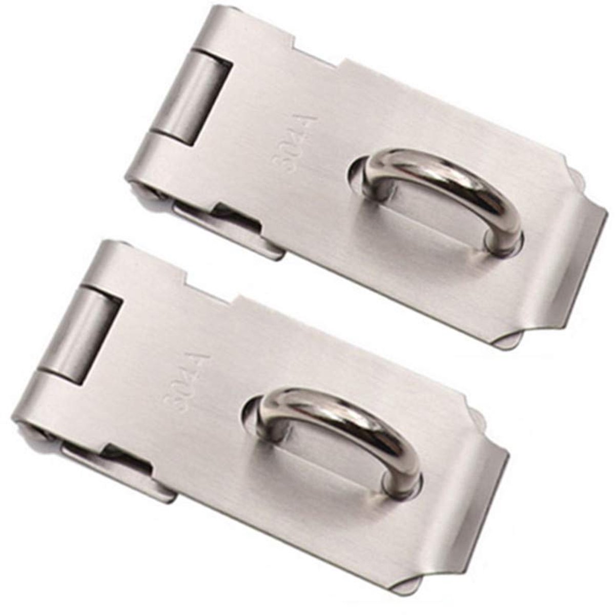 Dailygoods - Deur Hasp Hangsleutel Beveiligingsset - Roestvrij Staal, Pack van 2