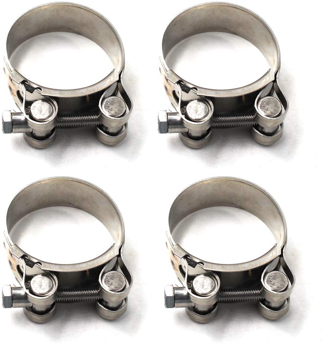 Dailygoods - 29-31mm T-Bout Klemmen van Roestvrijstaal - Set van 4 Sterke Slangklemmen