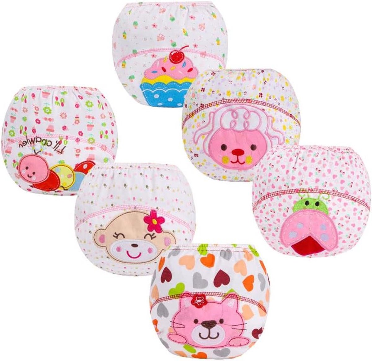 Baby Oefenbroekjes - Training Broekjes - Zindelijkheidstraining - Set van 6 - Wasbaar - Multicolor