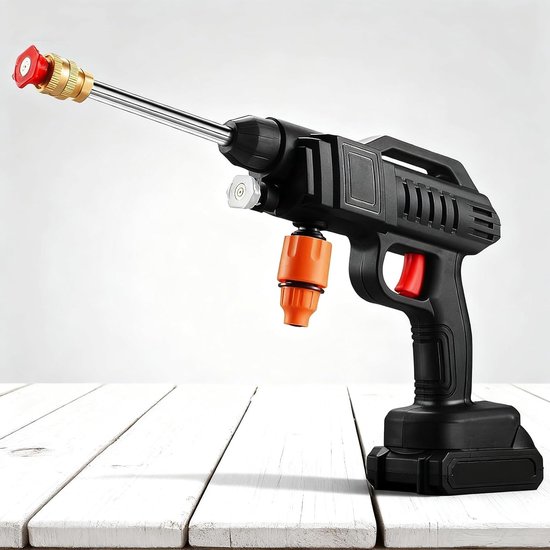 Draadloze Hogedrukreiniger - Draagbare Power Washer - Auto's en Tuinen Reinigen - Dubbele Waterpatronen - 16 kg - Zwart — afbeelding 3