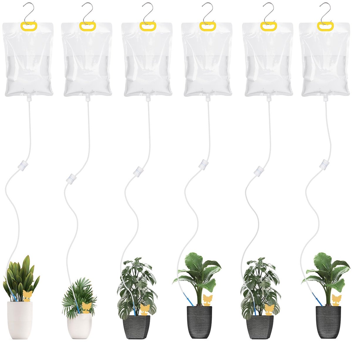 SnelShoppen - 6 Stuks Irrigatieapparaten voor Planten - Automatische Druppelbak en Druppelirrigatie voor Potplanten Binnen en Buiten - Efficiënte Wate