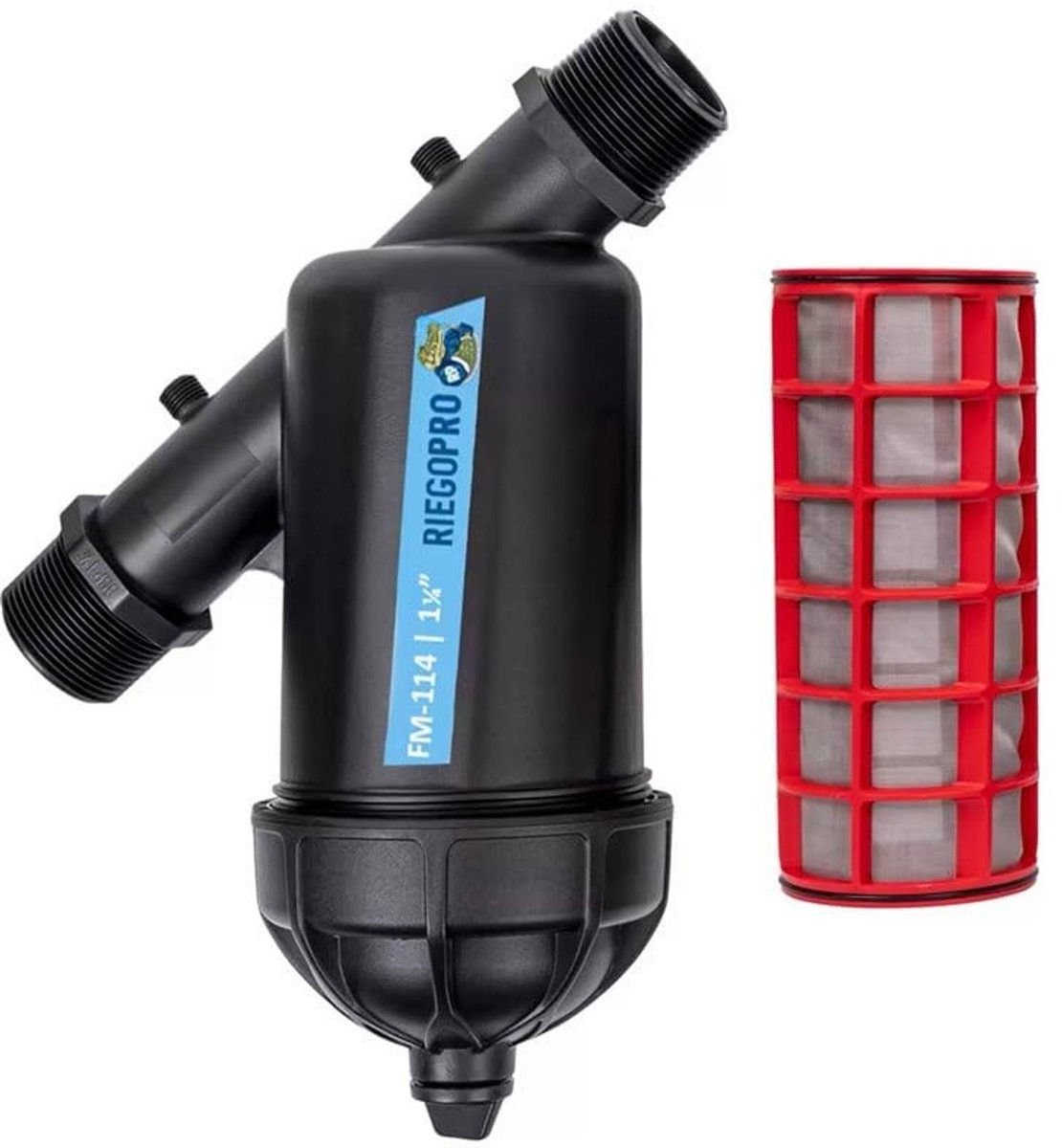 Dailygoods- Netfilter hoge deeltjesretentiecapaciteit - Druppelirrigatie - Eenvoudige reiniging - Roestvrijstalen rooster - 130 micron - Compact ontwerp - Irrigatiefilter