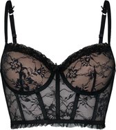 Hunkemöller Padded Underwired Longline Bra Felicity Zwart