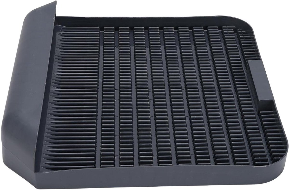 Kattenbakmat Groot - Huisdier Mat - Vloer Beschermen - Dubbellaags Systeem - 373x37cm - Grijs