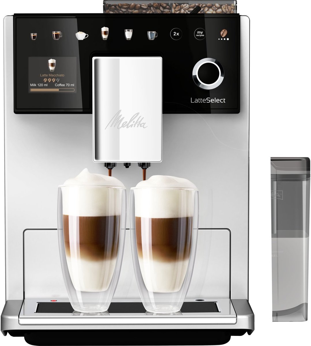 Bol.com Melitta Latte Select volautomatische Espressomachine F630-211 zilver aanbieding