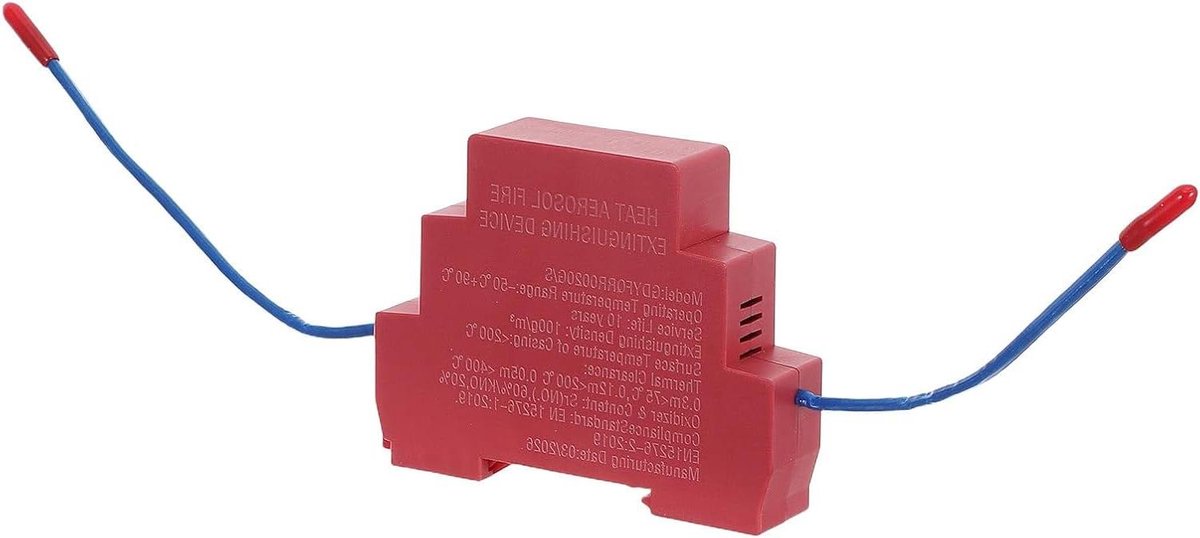 Automatische brandblusser - Veiligheidspatch auto - Brandpreventie voertuig - Zelfactiverende werking - 85 cm - Rood
