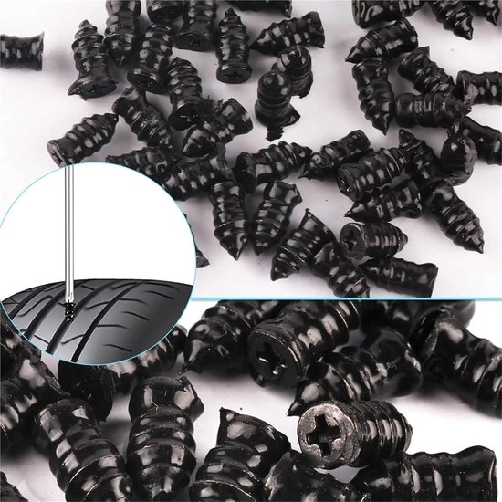 Rubberen Bandenreparatie Set - Reparatieschroeven Banden - Lekken Dichten - Zelfinstallatie - 10 stuks - Zwart — afbeelding 4