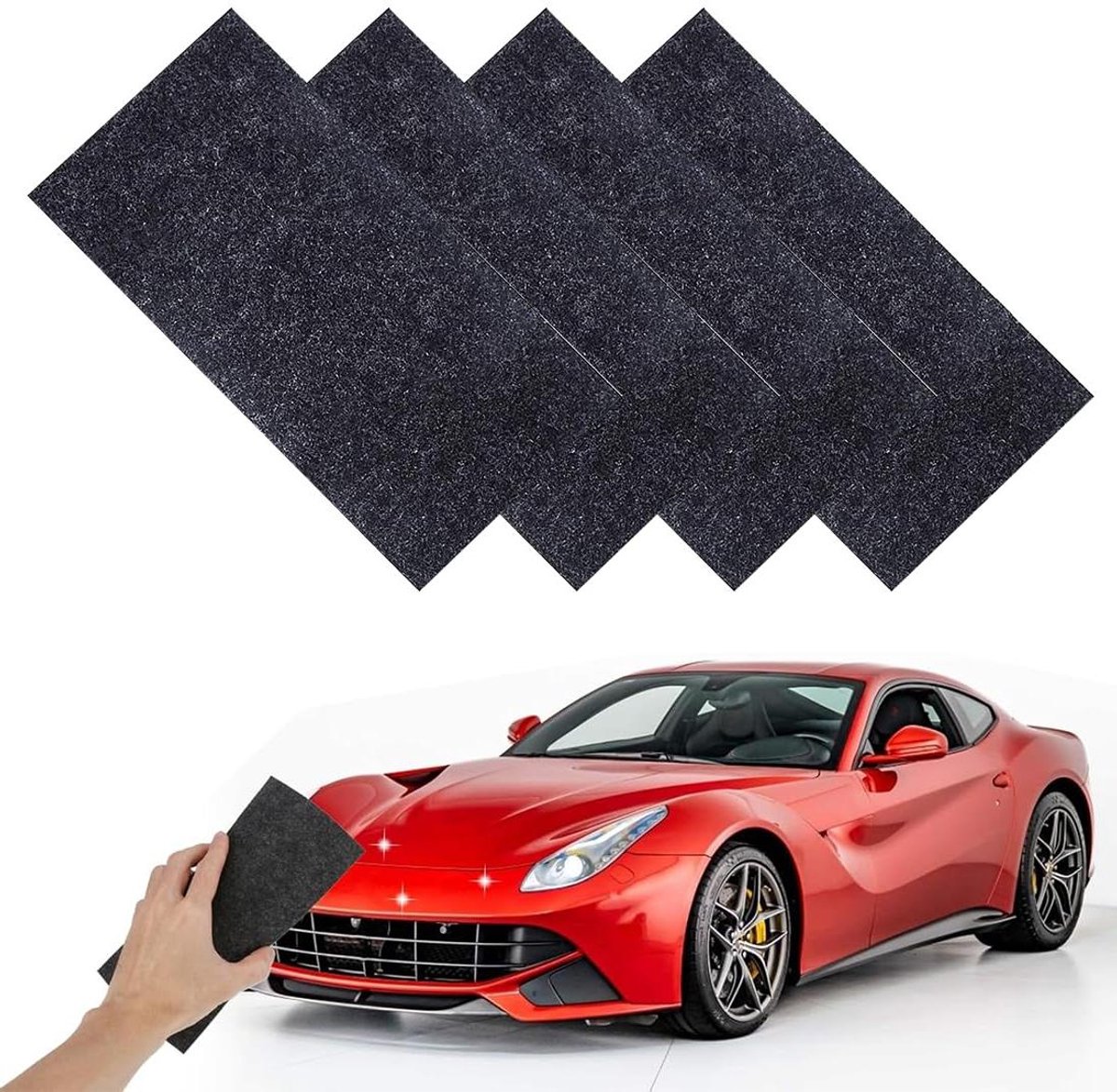 Krasverwijderaar Doeken - Microvezel Onderhoud - Auto Polijsten - Nano Shine Technologie - 4 Stuks - Universeel