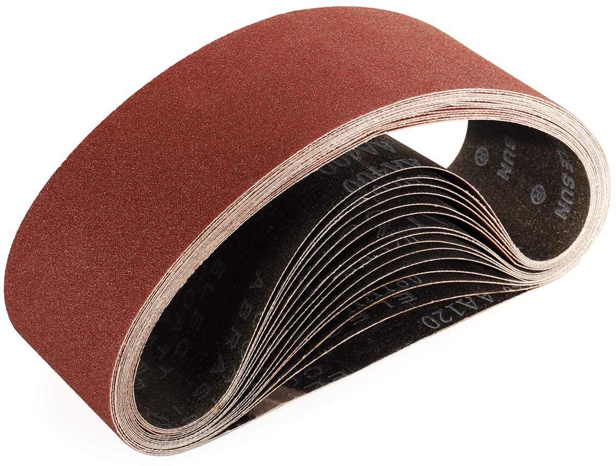 Dailygoods - 15 Stuks Schuurbanden 75 x 533 mm - 120 Grit voor Schuren en Polijsten
