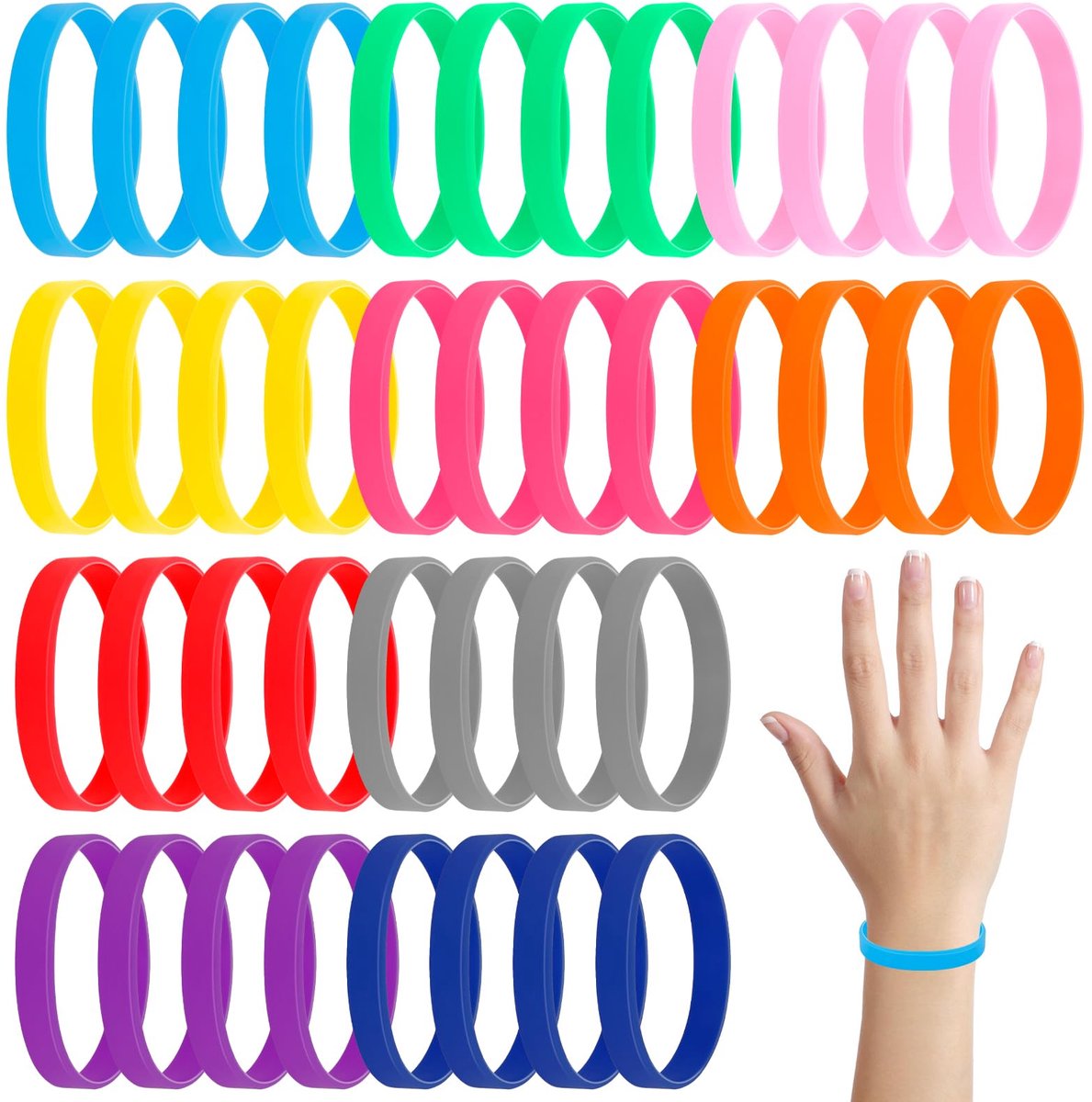 Dailygoods - Toegangsbanden - Herbruikbare waterdichte siliconen armbanden voor evenementen