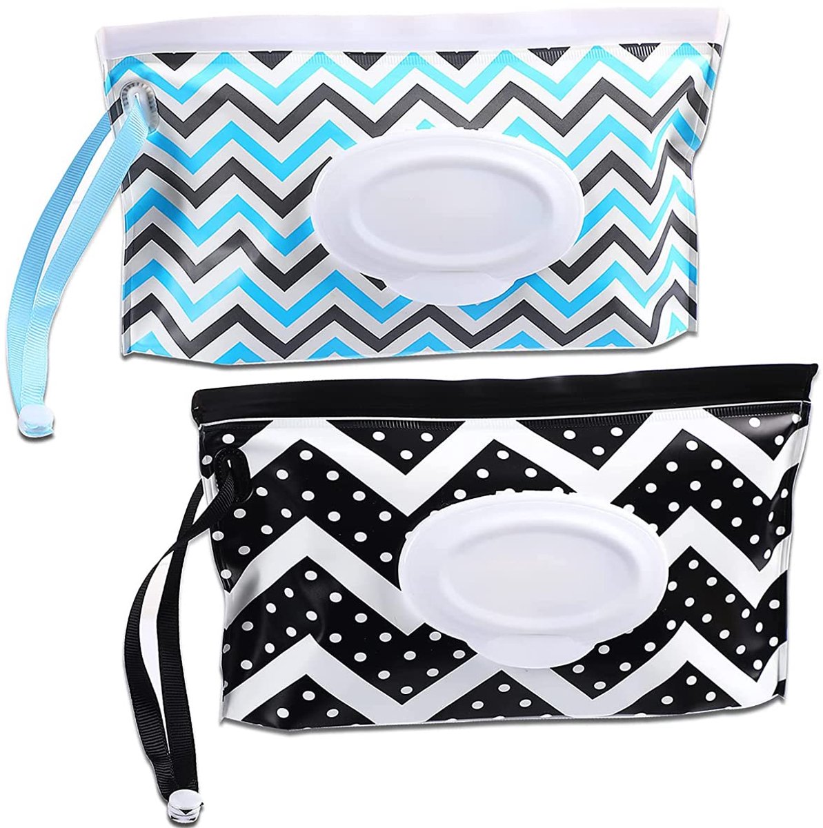 Dailygoods - 2 Stuks Vochtige Doekjestas voor Baby's - Herbruikbare Natte Doekdispenser