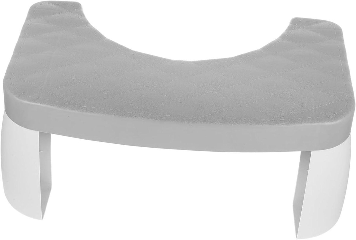 Toilet Krukje - Poepkrukje Voetenbankje - Comfortabel Toiletteren - Ergonomisch Ontwerp - 39x22x16.5cm - Lichtgrijs