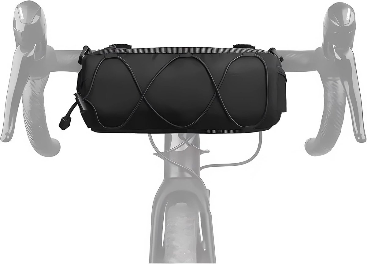 Waterbestendige Fiets Stuur Tas - Grote Capaciteit Fiets Voorop Bergtas met Elastische Spanband - MTB Racefiets Stuurtas - Lichtgewicht Fiets Crossbody Tas voor Fietsen Reizen Woon-Werkverkeer
