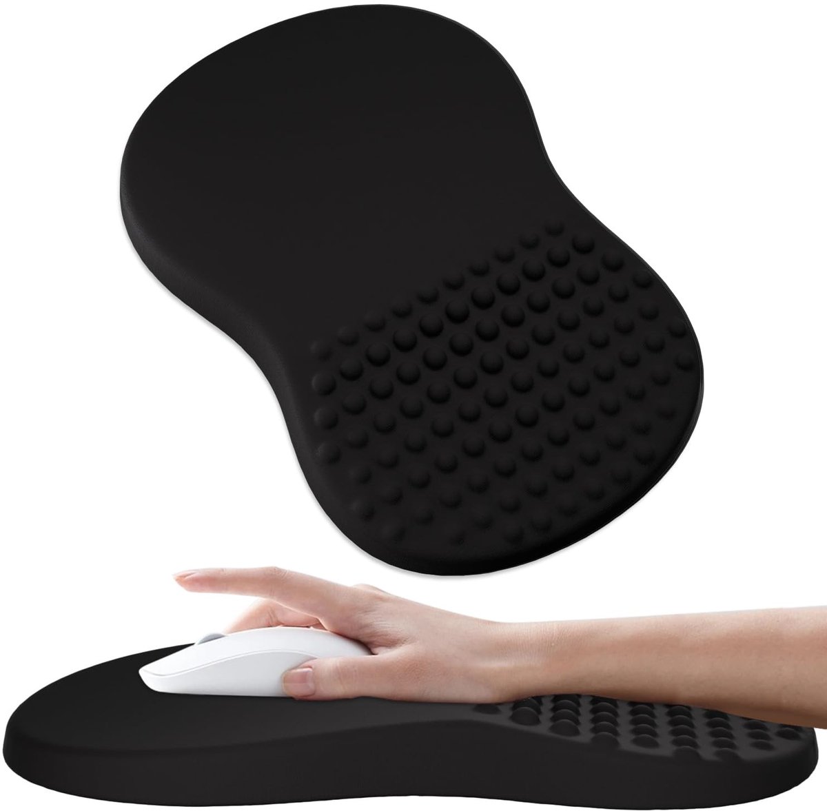 Dailygoods - Ergonomische Muismat met Polssteun en Massage Ontwerp - Anti-slip en Makkelijk Schoon te Maken
