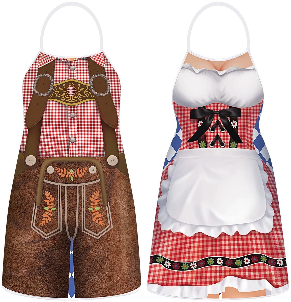 Dailygoods - Oktoberfest Schort voor Mannen en Vrouwen - Grappig en Verstelbaar Schort voor Koken en Tuinieren