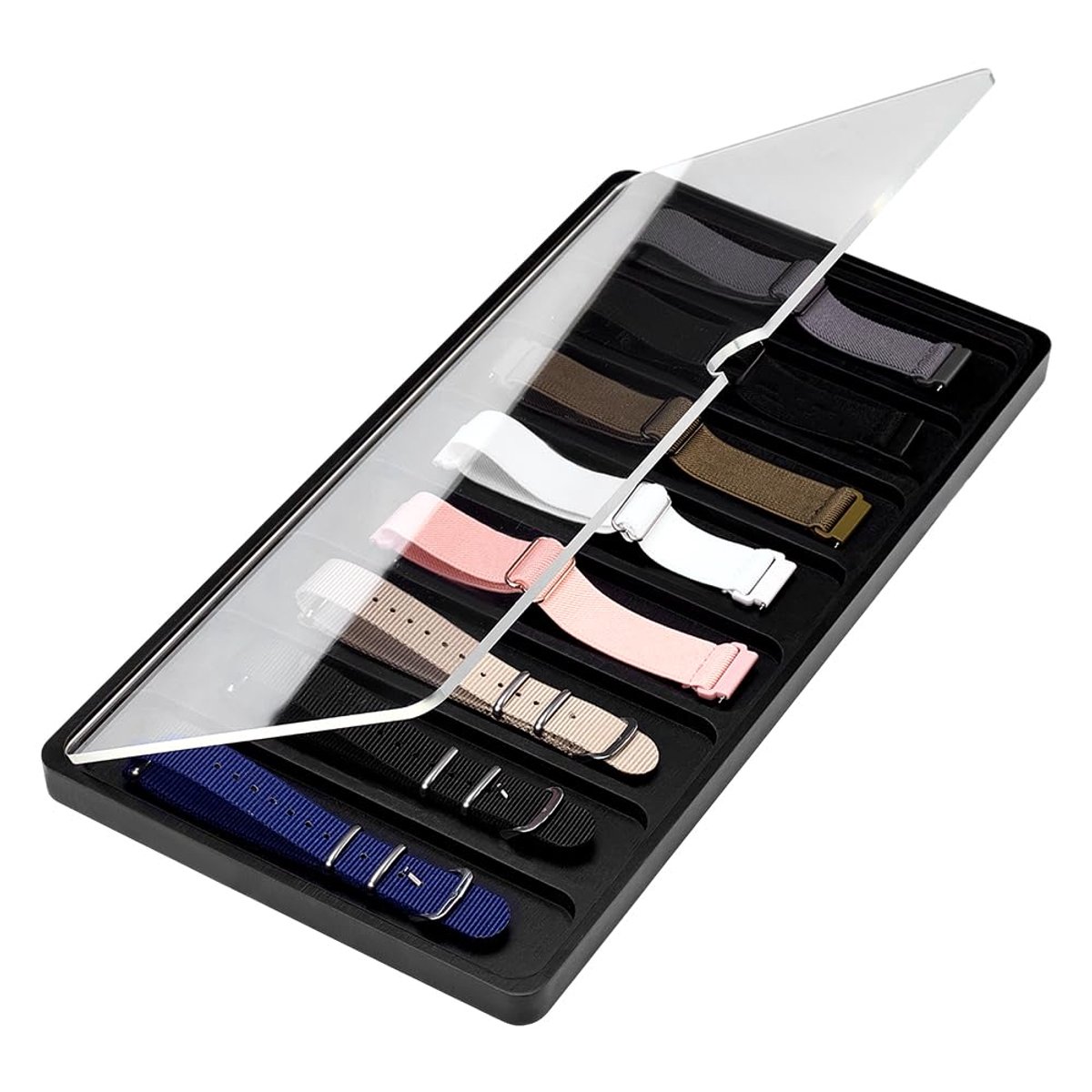 Dailygoods - Houten Horlogebandhouder met Deksel voor Dames en Heren