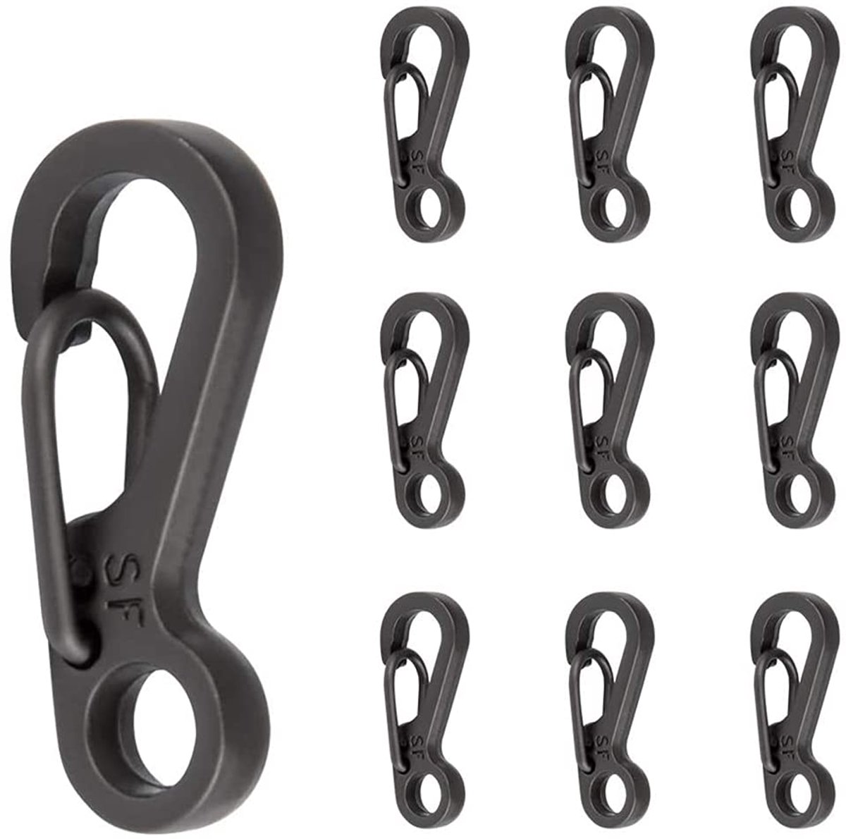 Dailygoods - Mini Spring Rugzaksluitingen - Metalen Snap Karabijnhaken - Ideaal voor Sleutelhangers - Compact Formaat - Handig voor Camping - 10 Stuks