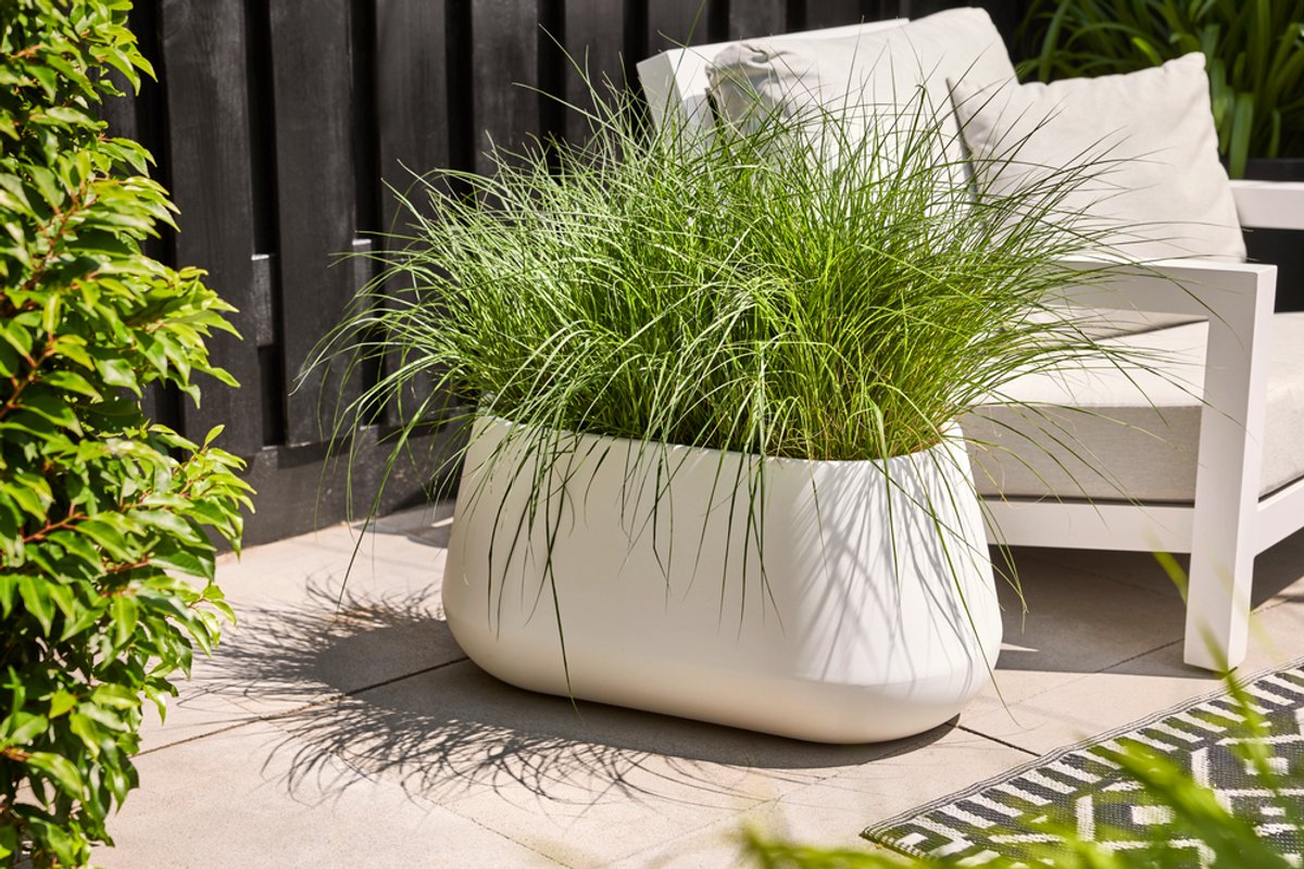 Elho Pure Cone Long Wheels 75 - Grande jardinière intérieur et extérieur