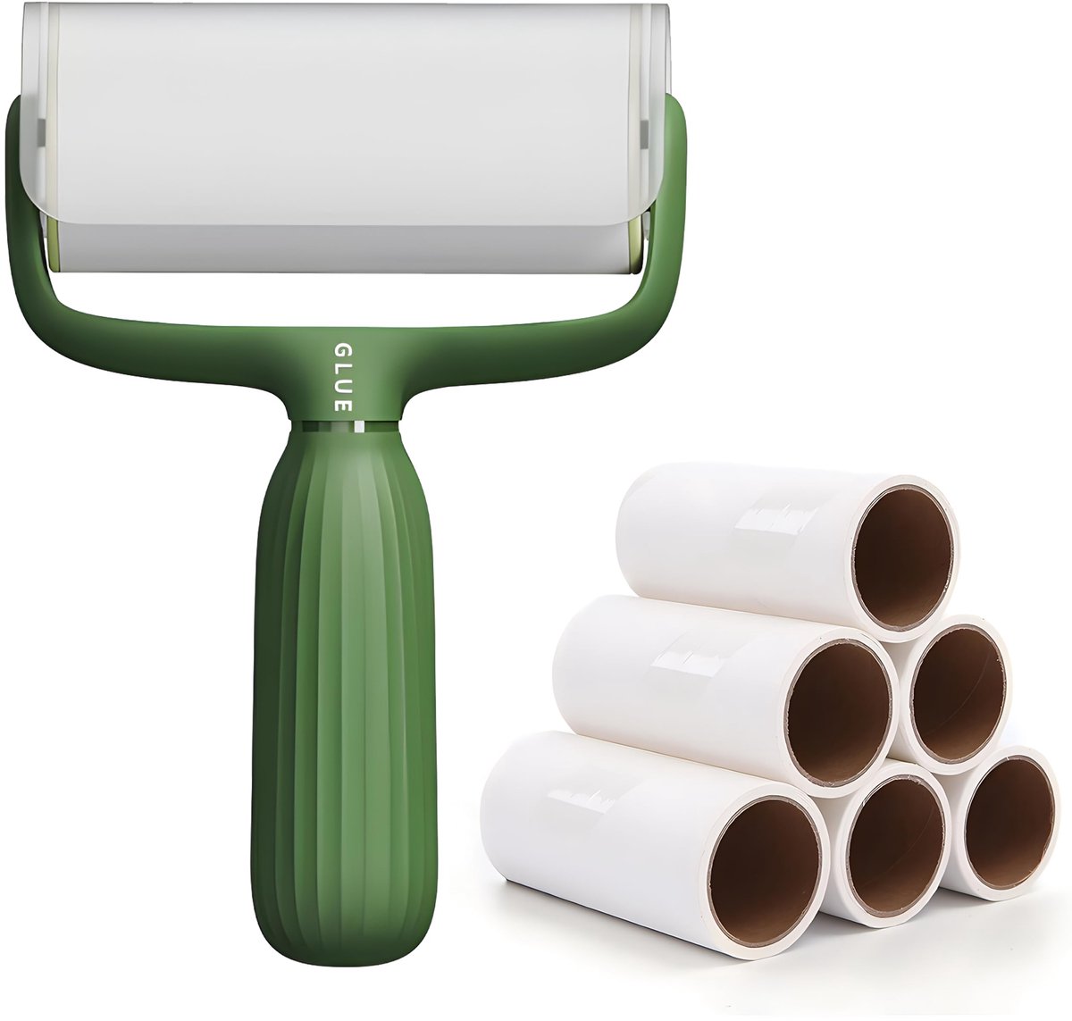 Dailygoods - Kledingrol met 6 Rollen en 1 Handvat voor Kleding en Meubels