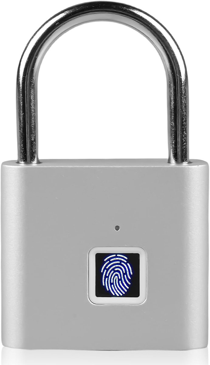 Dailygoods - Fingerprint Lock - Slimme Waterdichte USB Oplaadbare Hangslot