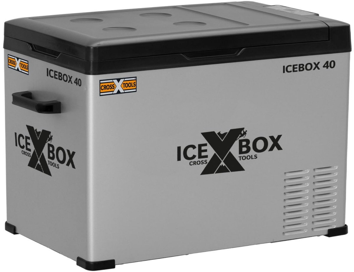 SnelShoppen - Elektrische Koelbox en Vriesbox 40L, Compressor, Koelvermogen tot -20°C, Voor Camping, Auto, Bestelwagen, Boten, App-Bediening, 230V/12V