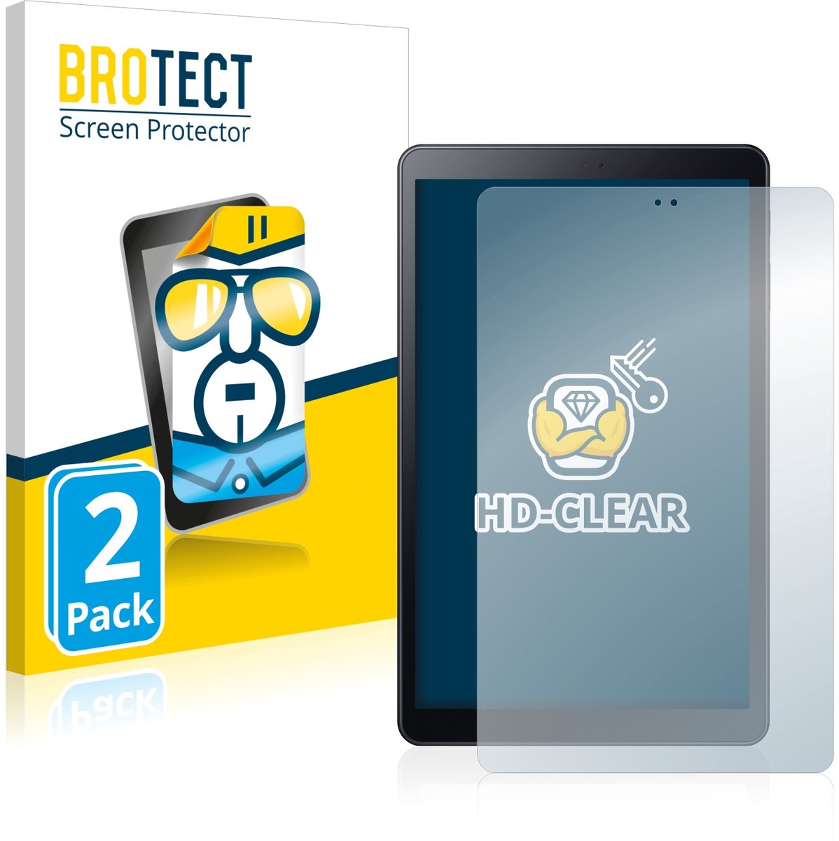 BROTECT - Screenprotector voor Samsung Galaxy Tab A 10.5 2018 LTE - Folie Beschermfolie transparant 2 Stuks