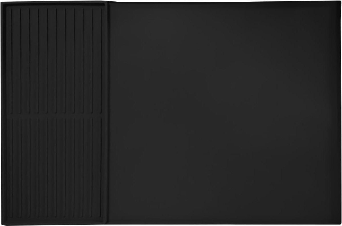 Koffie Machine Mat - Aanrecht Pad - Koffie Station - Verhoogde Randen - 61x40.5cm - Zwart