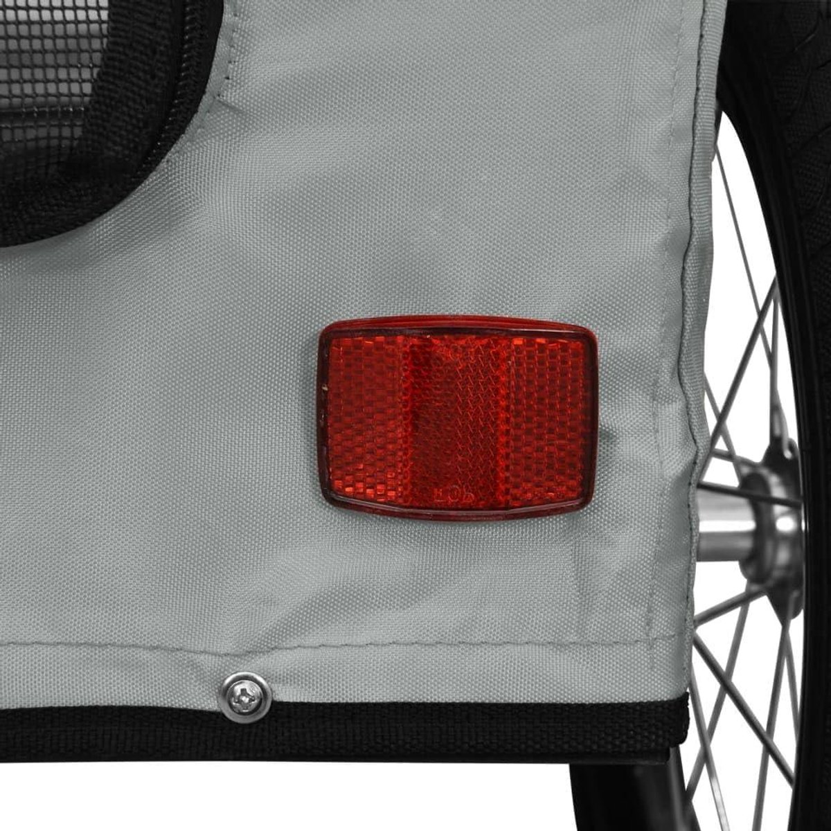 Fietskar Hond - Hondenkar Aanhanger - Veilig Vervoeren - Met Reflectoren - 137 x 68 x 72 cm - Grijs