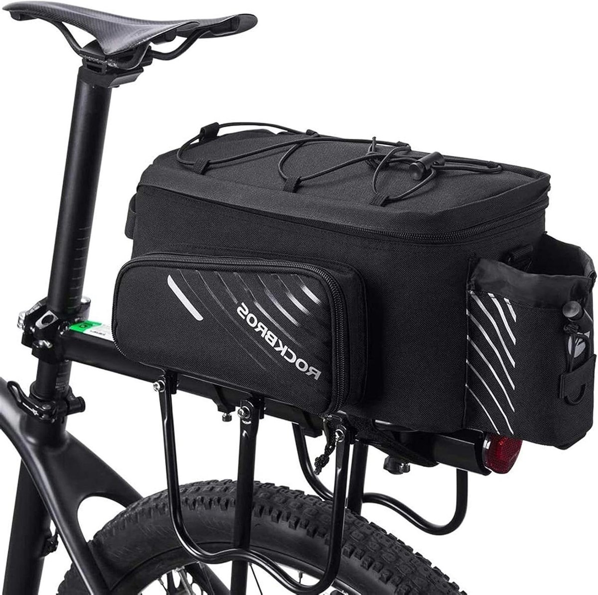 Fietsbagage Draagtas Fietstas Achter Transporttas Bagagetas Waterdicht Zwart - Opvouwbare Zijzakken - 9-12L