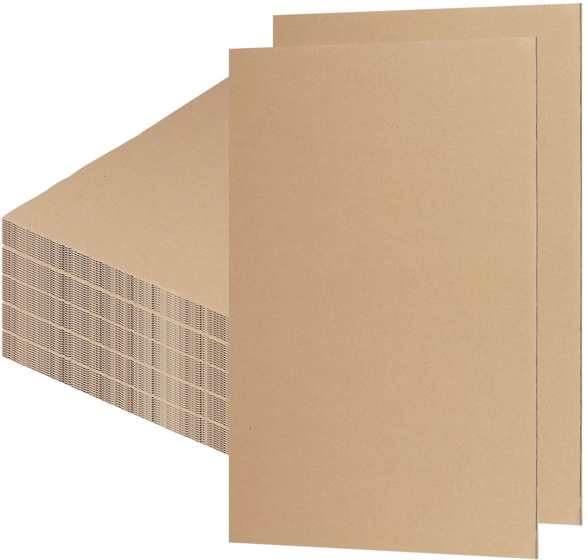 SnelShoppen - Kartonnen Golfplaten A3, 50 Stuks, 3 mm Dik Kraftpapier voor Verpakking, Verzending, Modellering, Kunsthandwerk, 30 x 40 cm