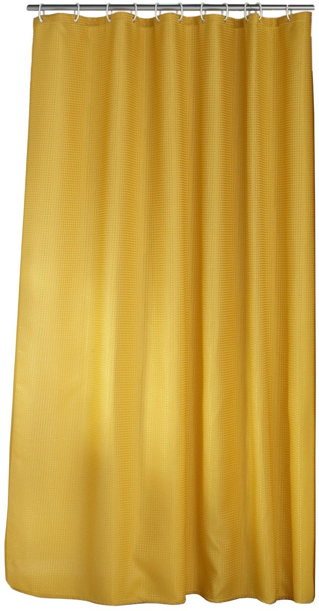 Dailygoods - Douchegordijn met Haken - 180 x 200 cm - Okerkleur Jacquard