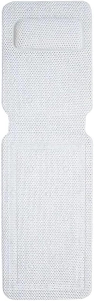 Bad Kussen - Hoofdsteun Kussen - Bad Ontspanning - Ergonomisch Ontwerp - 124 x 36 cm - Grijs