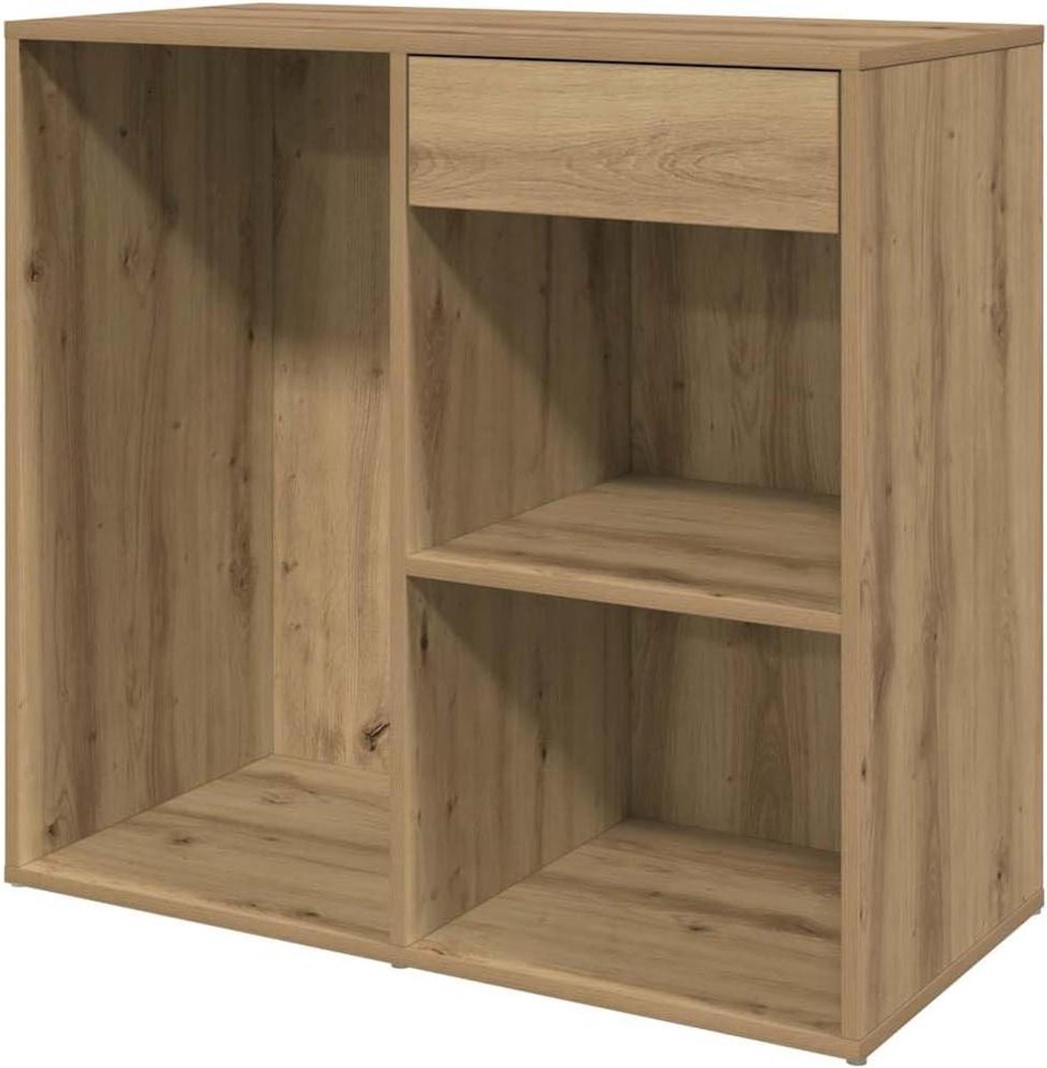 Cosmetica Kast - Kaptafelkast Sieradenkast - Sieraden Opbergen - Gegraveerd Hout - 80x40x75 cm - Eikenkleur