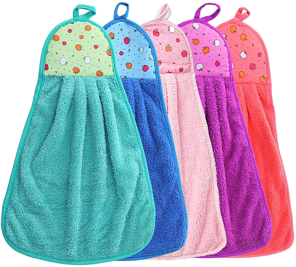 Dailygoods - 5 Stuks Coral Fleece Handdoeken - Zacht en Absorberend voor Keuken en Badkamer