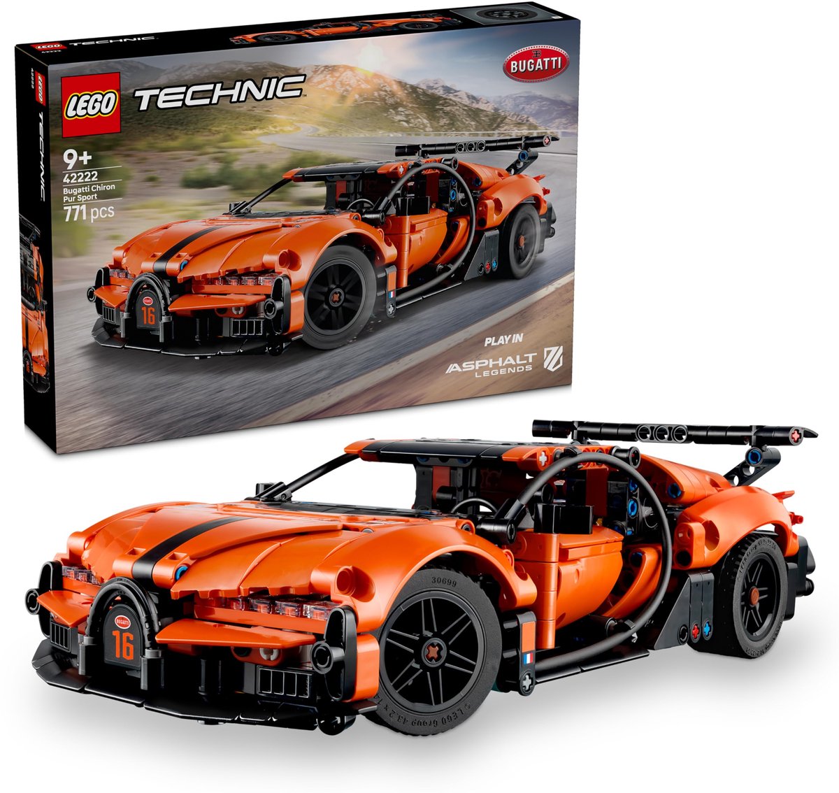 Dailygoods - Technic Bugatti Chiron Pur Sport - Bouwpakket voor Kinderen