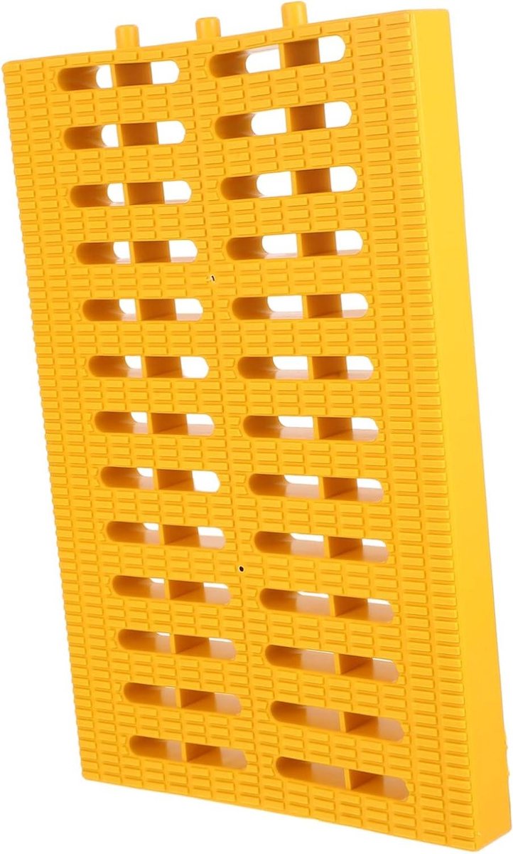 Tuinafvoerrooster - Afvoerkoepel Goot - Voorkomt Verstoppingen - Efficiënte Vuilfiltratie - 30x20x2.4cm - Geel