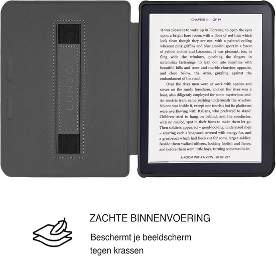 Kobo Clara BW/Clara Colour Case - E-reader Cover - Bescherming E-reader - Vegan Saffiano Leer - 6 Inch - Candy Floss van Kobo — afbeelding 4