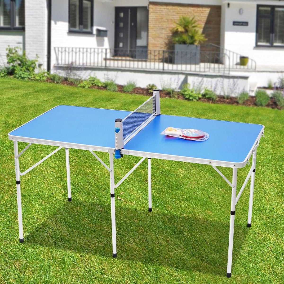 Opklapbare Tafeltennistafel - Pingpongtafel Sporttafel - Binnen en buiten spelen - Snelle montage - 152 x 76 x 76 cm