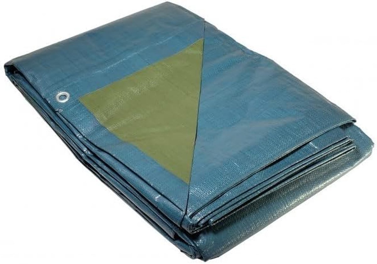 Waterproof Canvas - Beschermdoek Tarp - Tuin Beschermen - Anti-UV Behandeling - 2x3 m - Blauw Groen