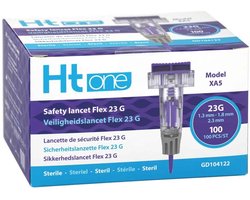 Ht One Veiligheidslancet Flex 23G (1.3/1.8/2.3mm) - 100 stuks HT One