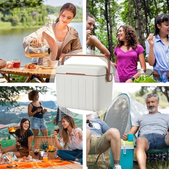 Koelbox met Accu's - Thermobox Draagbaar - Reizen en Dagelijks - Geavanceerde Hittebescherming - 6 Liter - Wit van Koelbox. — afbeelding 2