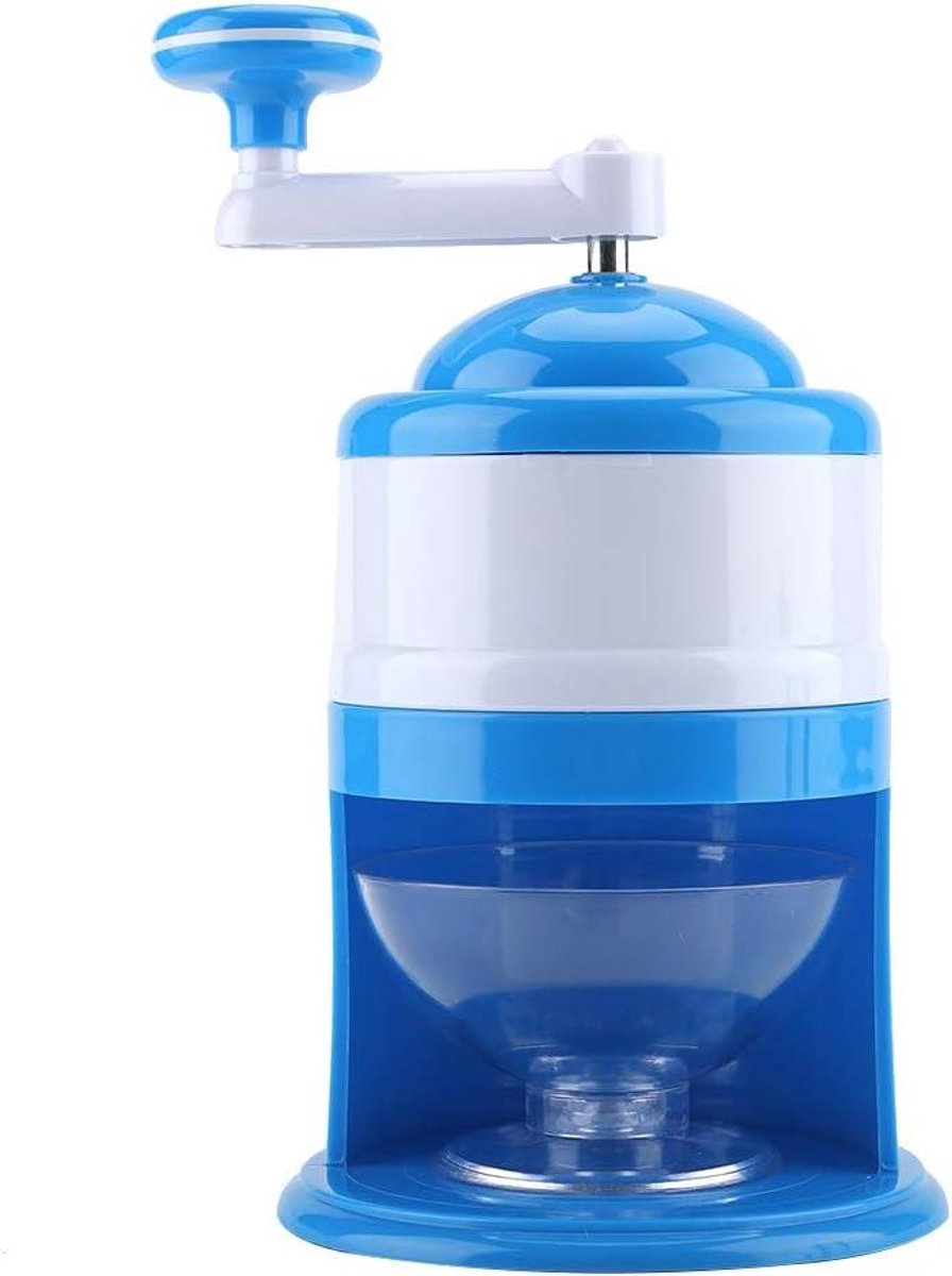IJs Crusher - Sneeuwkegel Maker - Feestelijke Drankjes Maken - Handmatige Bediening - 27.5 cm Hoog - Blauw Wit